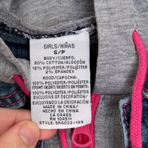 Bobby Jack Denim Zip Up Vintage Jacket Girl’s Small